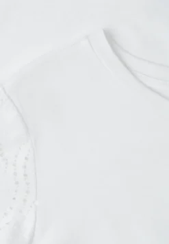 T-Shirt mit Rundhals und Spitzenärmeln