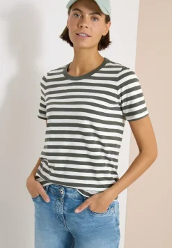 T-Shirt mit Rundhals und Streifen