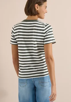 T-Shirt mit Rundhals und Streifen