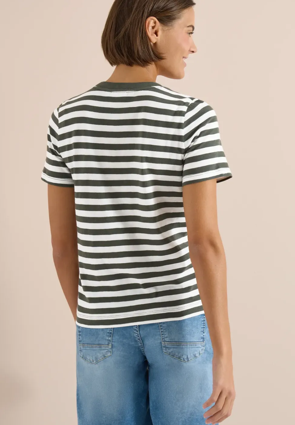 T-Shirt mit Rundhals und Streifen