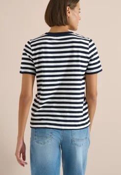 T-Shirt mit Rundhals und Streifen