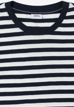 T-Shirt mit Rundhals und Streifen