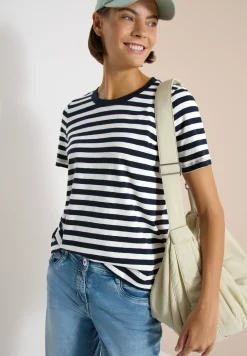 T-Shirt mit Rundhals und Streifen