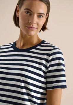 T-Shirt mit Rundhals und Streifen