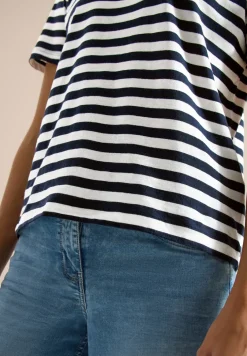 T-Shirt mit Rundhals und Streifen