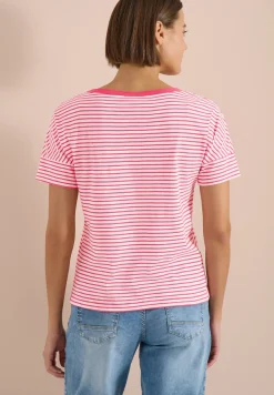 T-Shirt mit Rundhals und Streifen