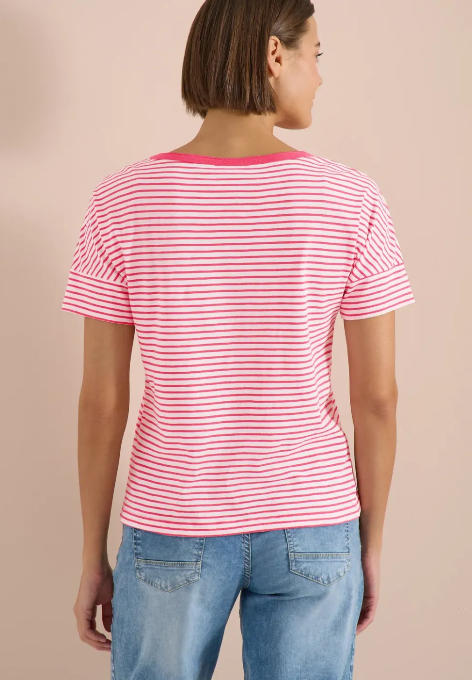 T-Shirt mit Rundhals und Streifen