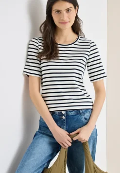T-Shirt mit Rundhals und Streifen