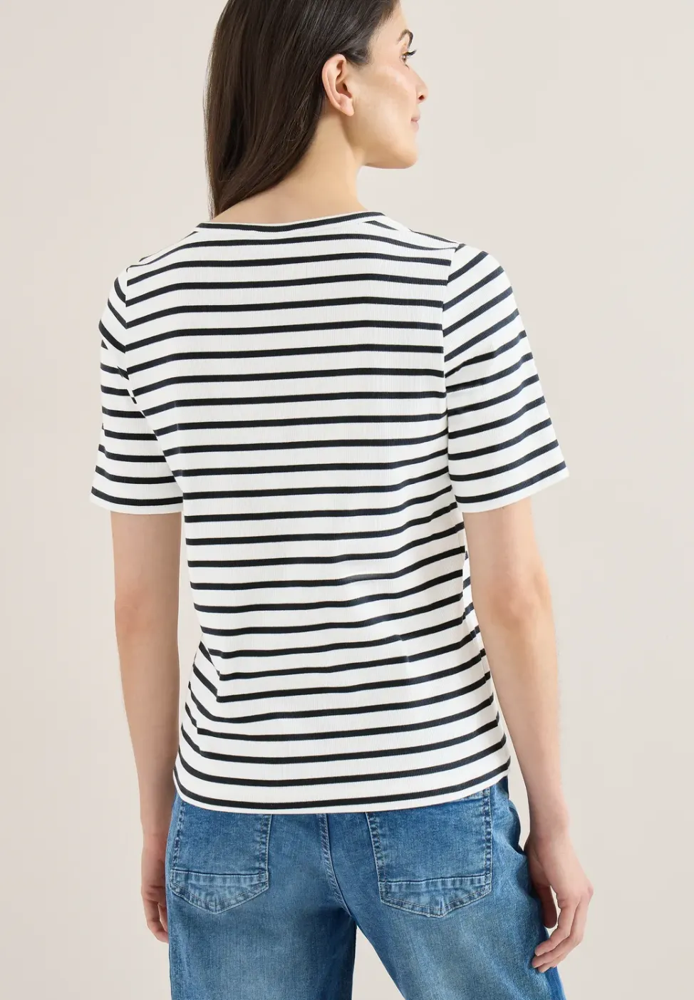 T-Shirt mit Rundhals und Streifen