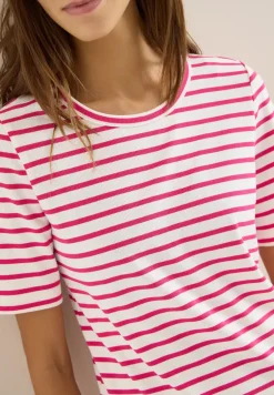 T-Shirt mit Rundhals und Streifen