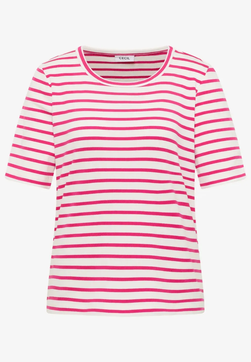 T-Shirt mit Rundhals und Streifen