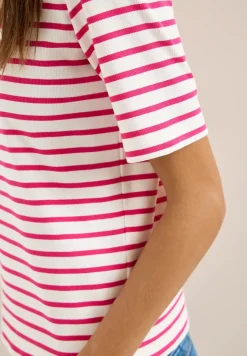 T-Shirt mit Rundhals und Streifen