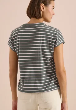 T-Shirt mit Rundhals und Streifen