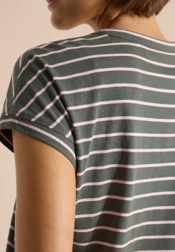 T-Shirt mit Rundhals und Streifen