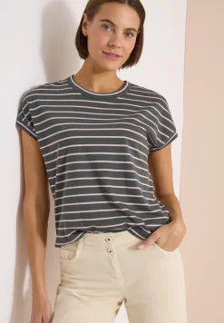 T-Shirt mit Rundhals und Streifen