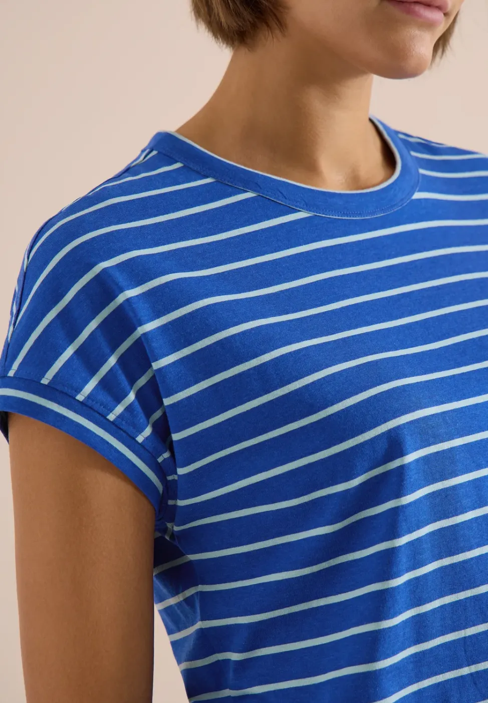 T-Shirt mit Rundhals und Streifen