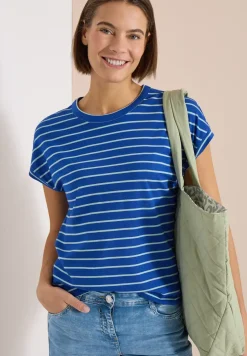 T-Shirt mit Rundhals und Streifen