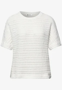 T-Shirt mit Rundhals und Struktur