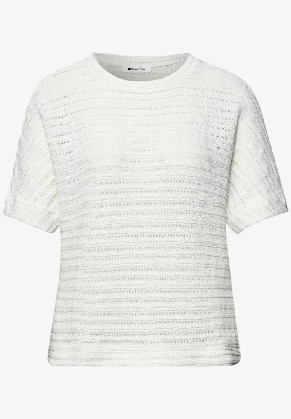 T-Shirt mit Rundhals und Struktur