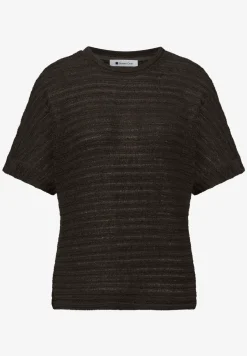 T-Shirt mit Rundhals und Struktur