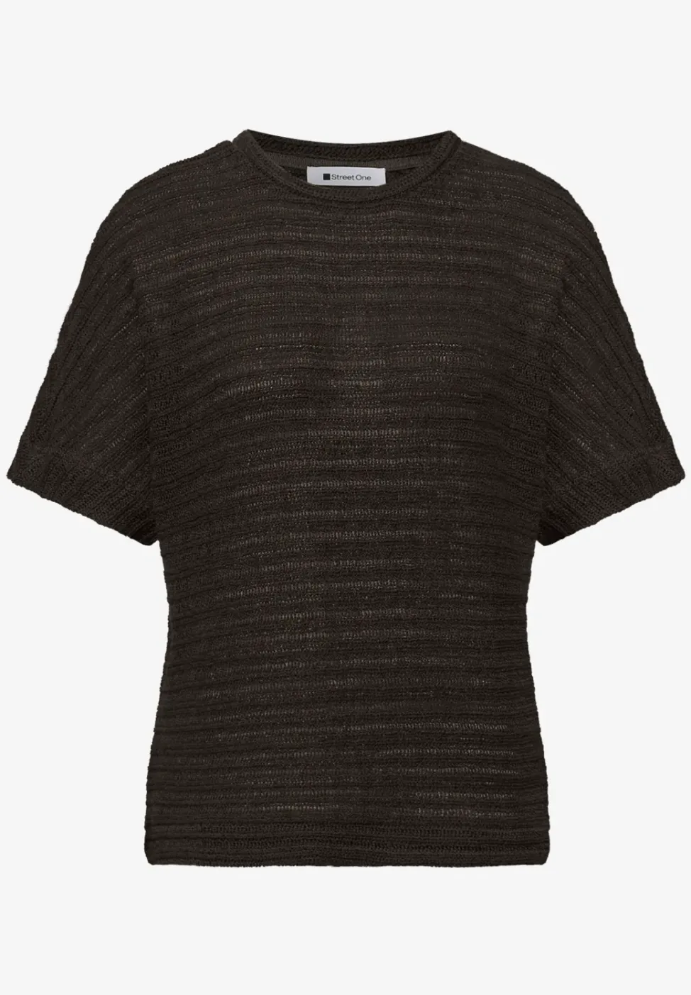 T-Shirt mit Rundhals und Struktur