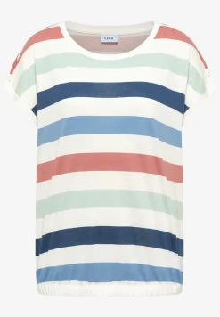 T-Shirt mit Rundhals und Turn-Up-Detail