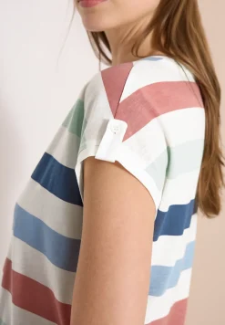 T-Shirt mit Rundhals und Turn-Up-Detail