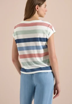 T-Shirt mit Rundhals und Turn-Up-Detail