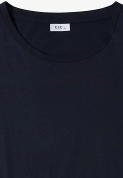 T-Shirt mit Rundhals und Turn-Up-Detail