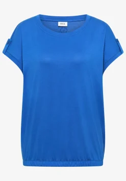 T-Shirt mit Rundhals und Turn-Up-Detail