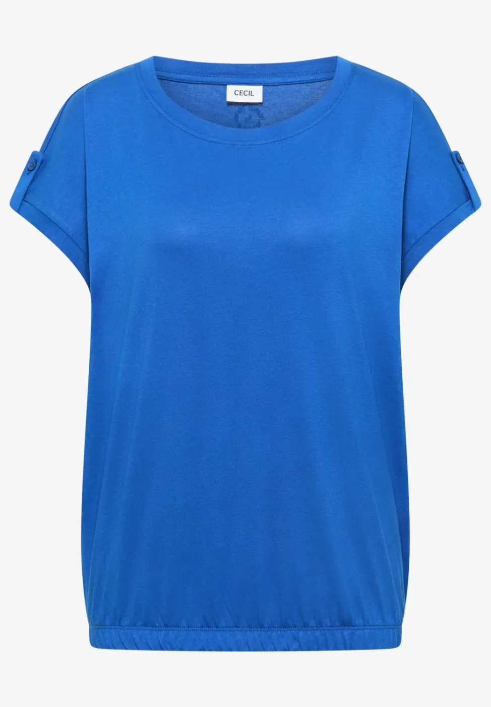 T-Shirt mit Rundhals und Turn-Up-Detail