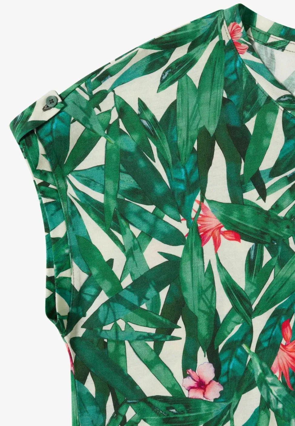 T-Shirt mit Rundhals und Turn-Up-Detail