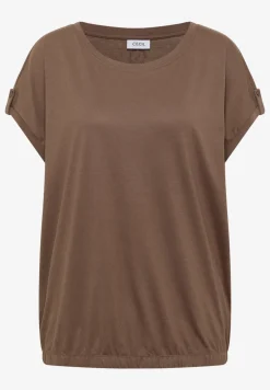 T-Shirt mit Rundhals und Turn-Up-Detail
