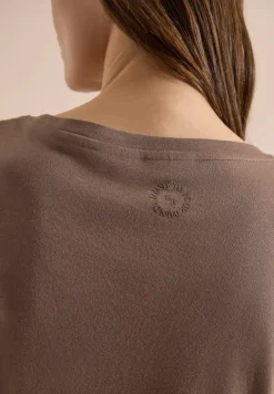 T-Shirt mit Rundhals und Turn-Up-Detail