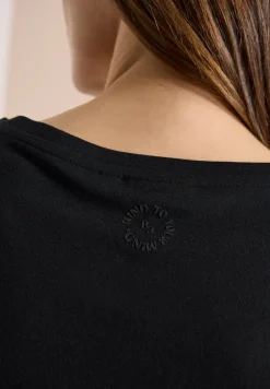 T-Shirt mit Rundhals und Turn-Up-Detail