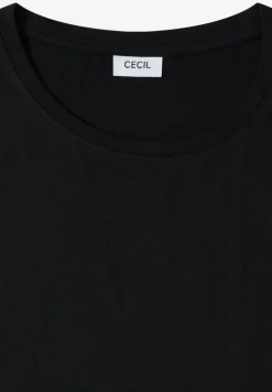 T-Shirt mit Rundhals und Turn-Up-Detail