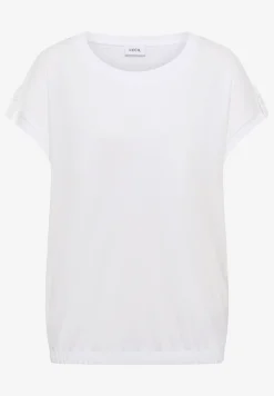 T-Shirt mit Rundhals und Turn-Up-Detail