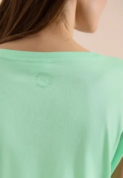 T-Shirt mit Rundhals und Turn-Up-Detail