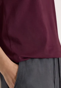 T-Shirt mit Rundhals und Turn-Up-Detail