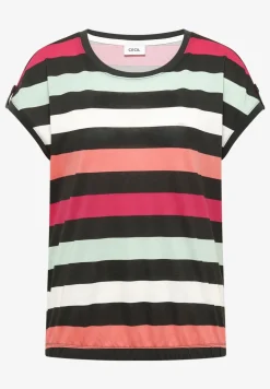 T-Shirt mit Rundhals und Turn-Up-Detail