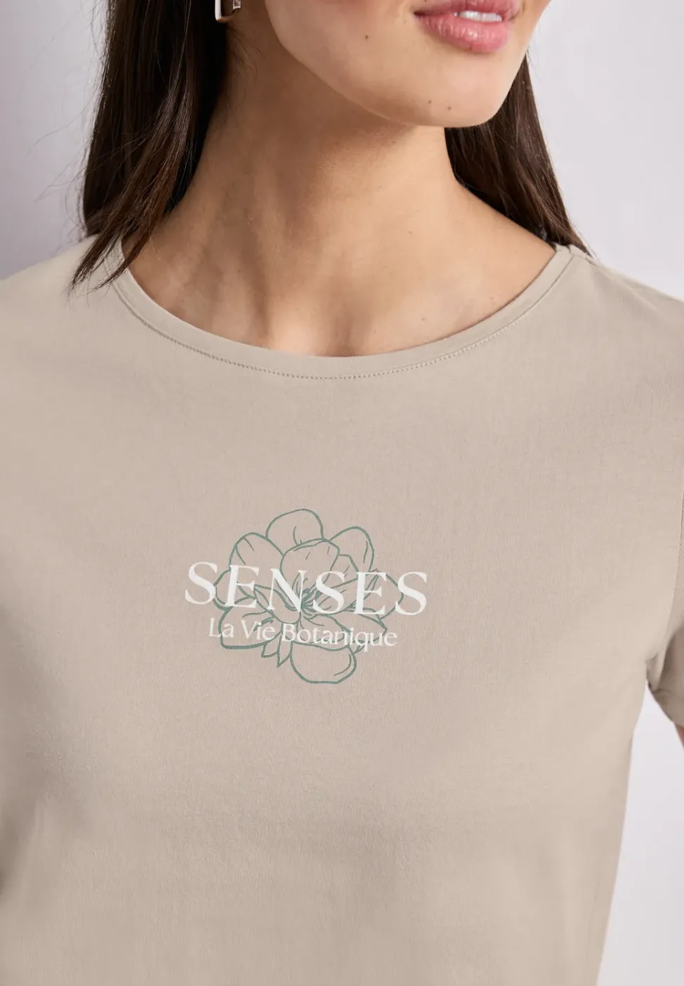 T-Shirt mit Rundhals und Wording Artwork