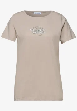 T-Shirt mit Rundhals und Wording Artwork
