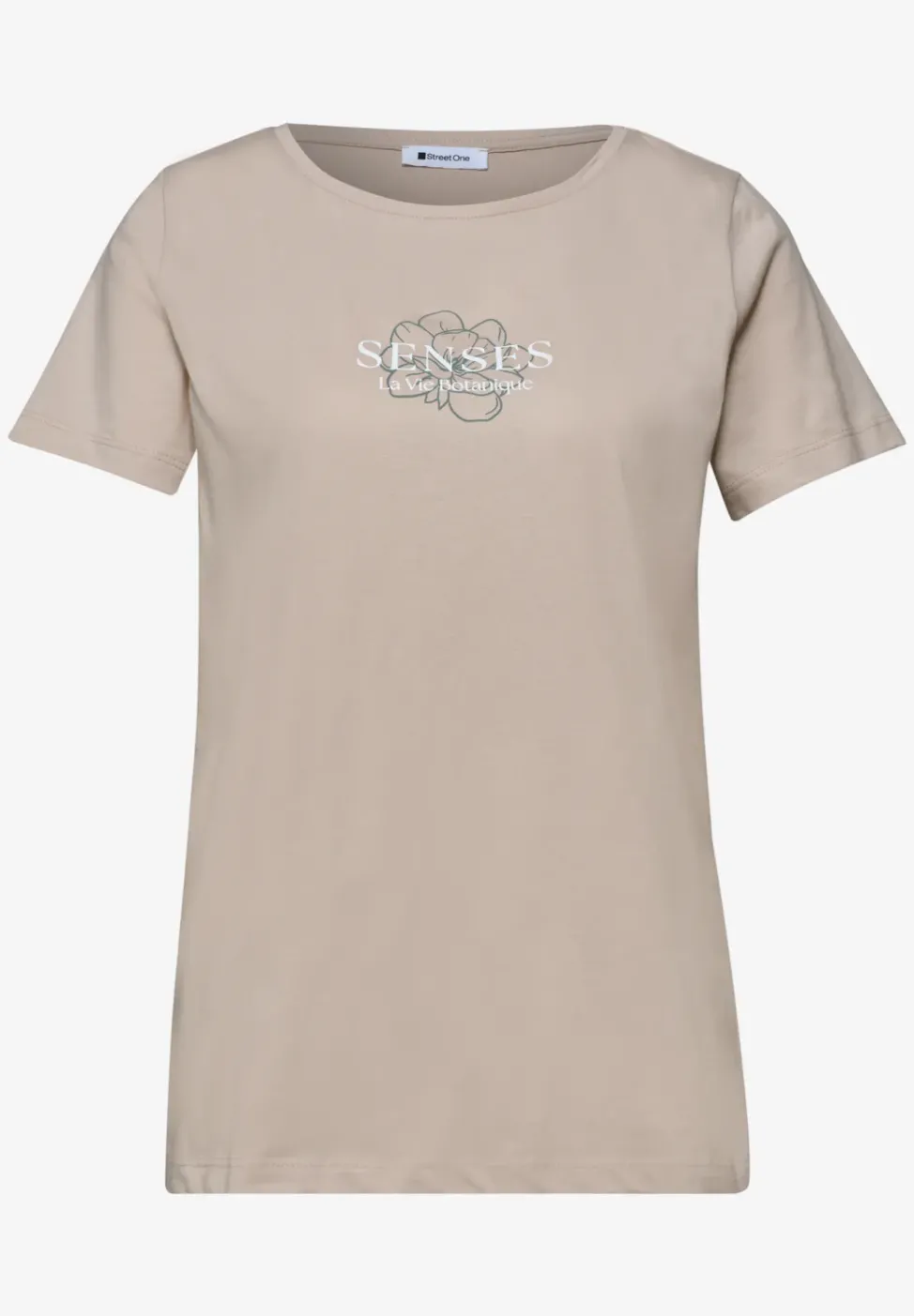 T-Shirt mit Rundhals und Wording Artwork