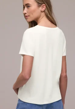 T-Shirt mit Rundhals und Wording
