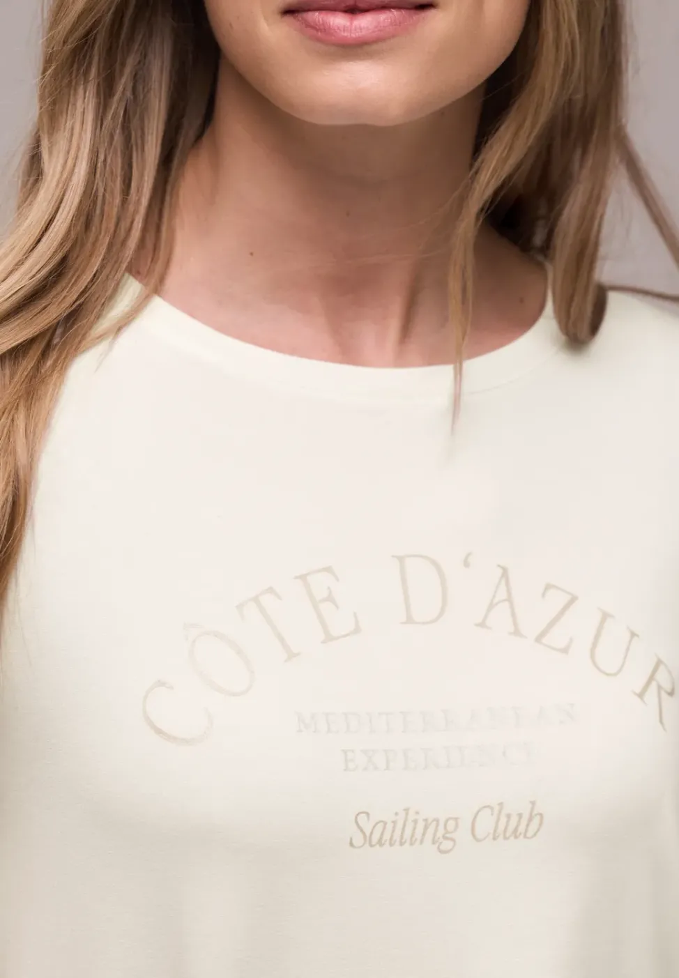 T-Shirt mit Rundhals und Wording