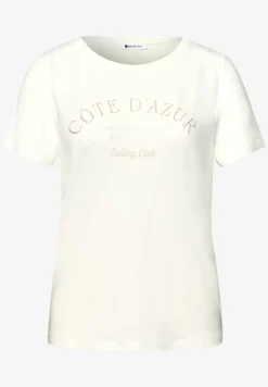 T-Shirt mit Rundhals und Wording
