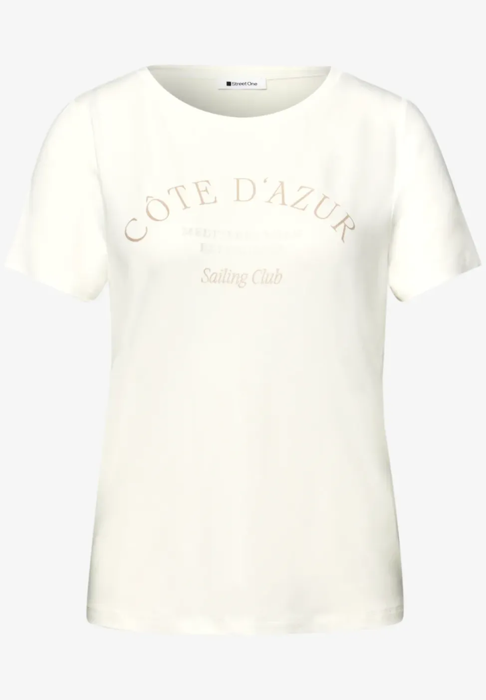 T-Shirt mit Rundhals und Wording