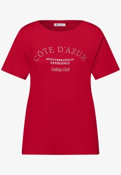 T-Shirt mit Rundhals und Wording