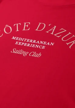 T-Shirt mit Rundhals und Wording