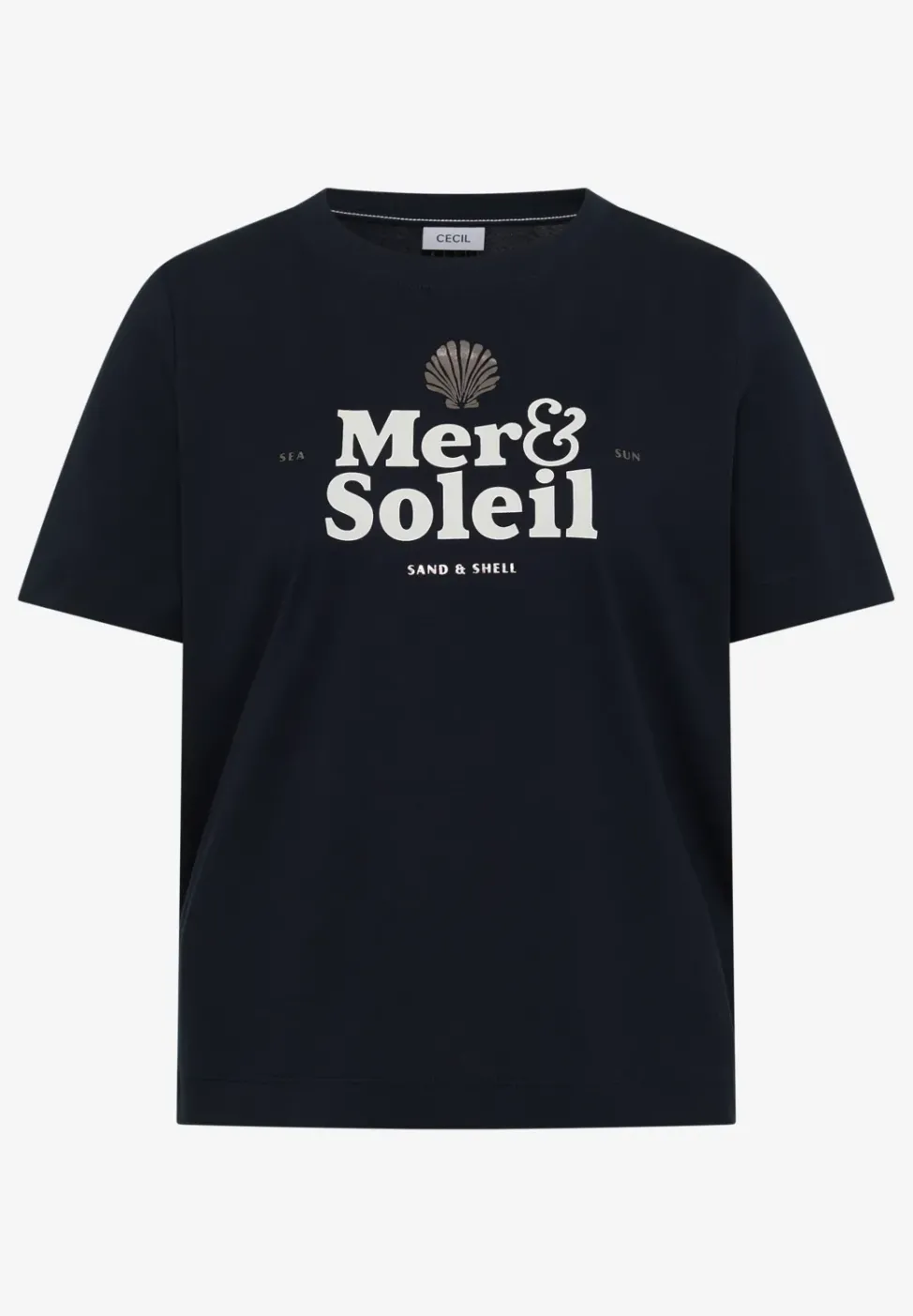 T-Shirt mit Rundhals und Wording